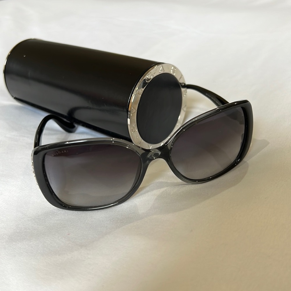 Bvlgari Sunglasses with gorgeous stone detailing. Original case/cloth